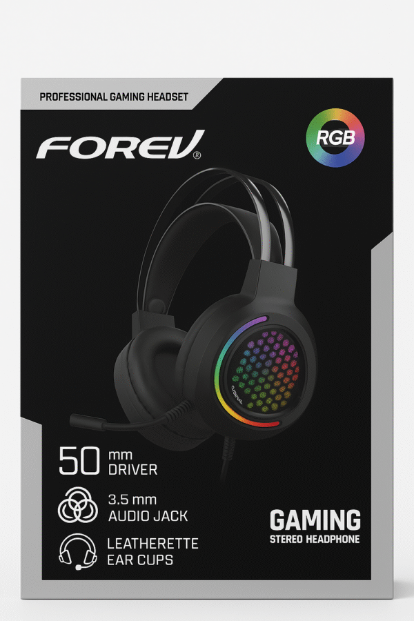 FV-M18 HiFi 7.1 Surround Sound Gaming Headset with 50mm Drivers and HyperClear Mic – Lightweight Noise-Canceling Headphones for PC/Console - Image 3