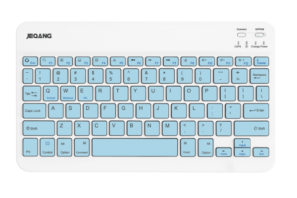 Jeqang JB-330 Wireless Bluetooth 5.0 Rechargeable Keyboard – Ultra Thin, Multi-Color, 150-Hour Battery Life, USB Charging - Image 3