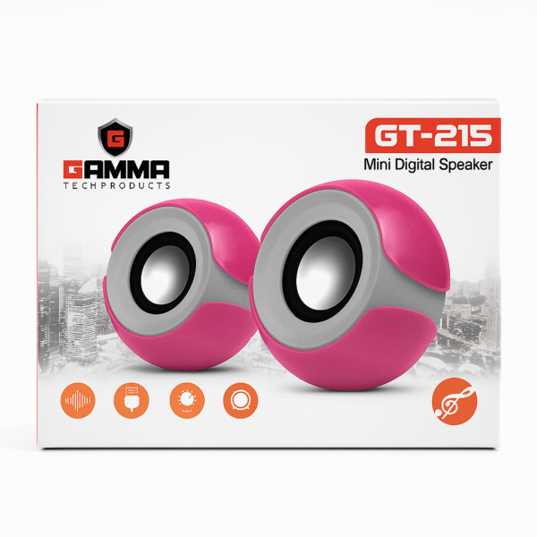 Gamma GT-215 Mini Digital USB Stereo Speakers - Image 2
