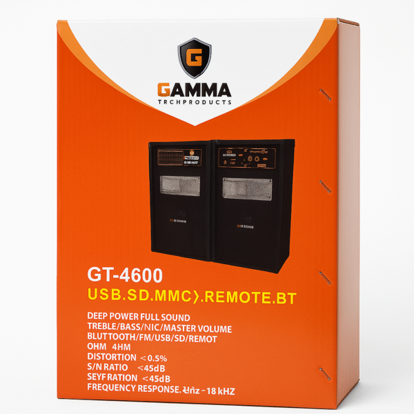 Gamma GT-4600 Home Sound System with Bluetooth, USB, SD, Remote – Deep Bass Audio - Image 3