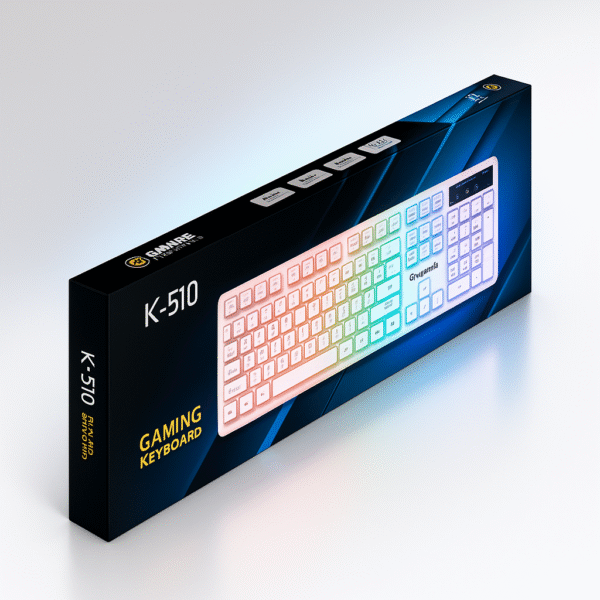 K-510 Gamma RGB Backlit Gaming Keyboard – Wired USB, Full Key Layout - Image 3
