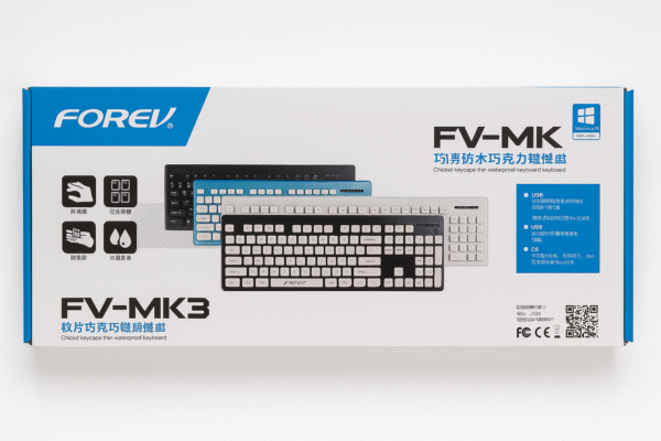FOREV FV-MK3 Ultra Slim Waterproof Wired Keyboard – Chocolate Keycaps, Spill Resistant, USB Interface, Multiple Color Options - Image 3