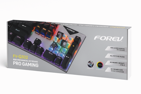 FOREV FV-Q302 RGB Mechanical Gaming Keyboard – Blue Switch, LED Backlit, Full-Size Wired - Image 2