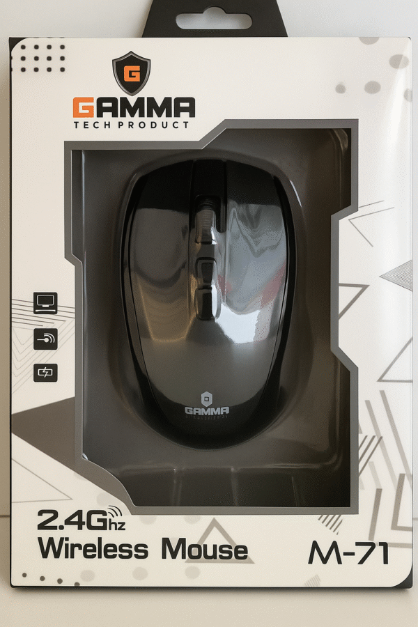 GAMMA M-71 2.4GHz Wireless Optical Mouse – Ergonomic, 1600 DPI, USB Nano Receiver, Battery Efficient - Image 3