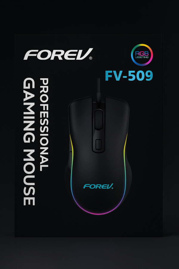 FOREV FV-509 RGB Wired Gaming Mouse – 12D Buttons, 6000 DPI, Professional Esports Performance