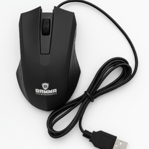 GAMMA GT-107 Wired Optical Mouse – 4 Buttons, Adjustable DPI 1000/1600, Ergonomic Design