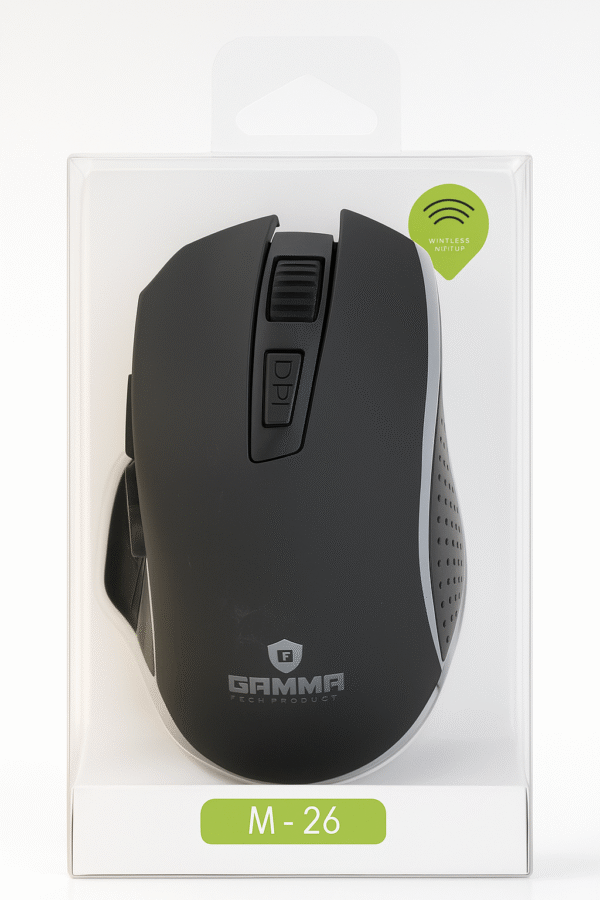GAMMA M-26 Wireless Ergonomic Mouse – 2.4GHz, Adjustable DPI, USB Receiver, Comfortable Grip
