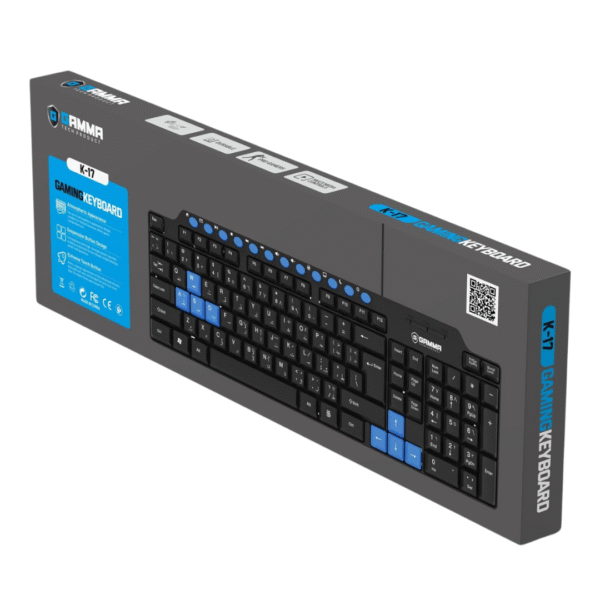 Gamma K-17 USB Wired Gaming Keyboard - Full-Size Layout - Image 3