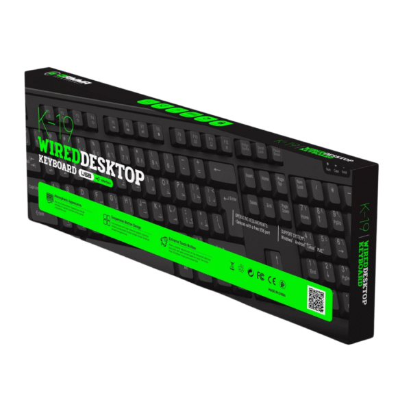 Gamma K-19 Wired Desktop Keyboard - English/Arabic Layout - Image 3