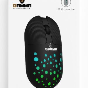 Gamma M-13 Wireless Rechargeable Mouse – Dual Mode (BT + 2.4G) | Silent Click, RGB, Ergonomic Design