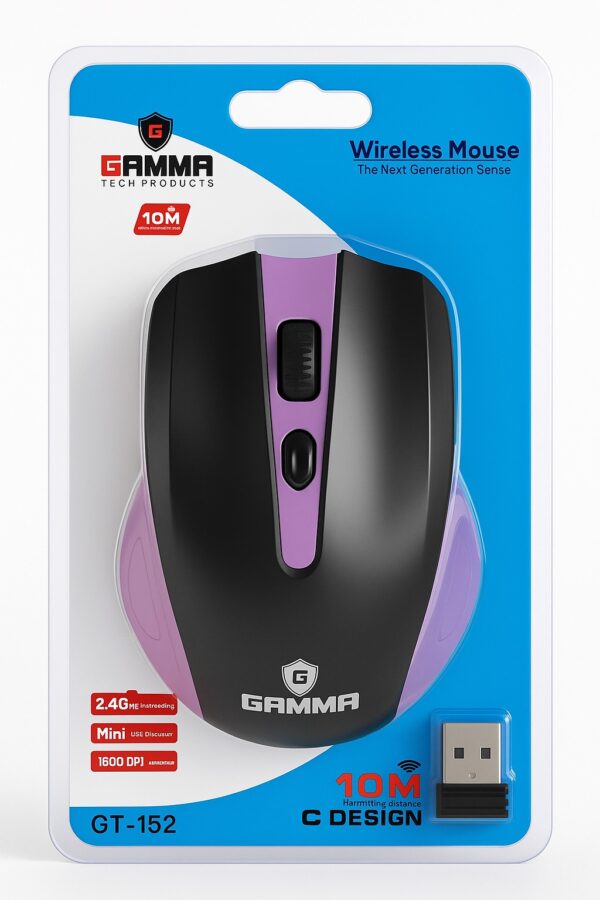 Gamma GT-152 Wireless Optical Mouse – 2.4GHz | 10M Range | Long Battery Life - Image 2