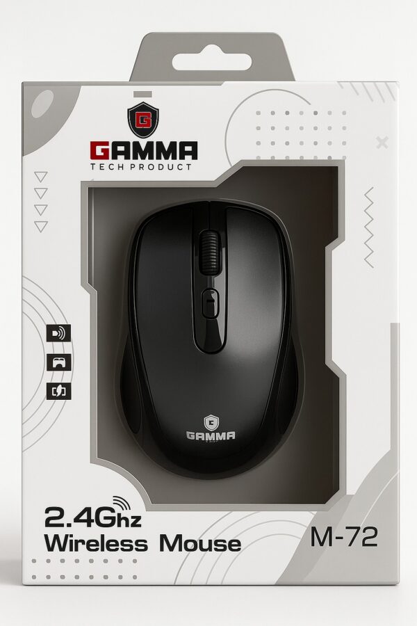 Gamma M-72 2.4GHz Wireless Mouse – Ergonomic | 10M Range | 1600 DPI - Image 2