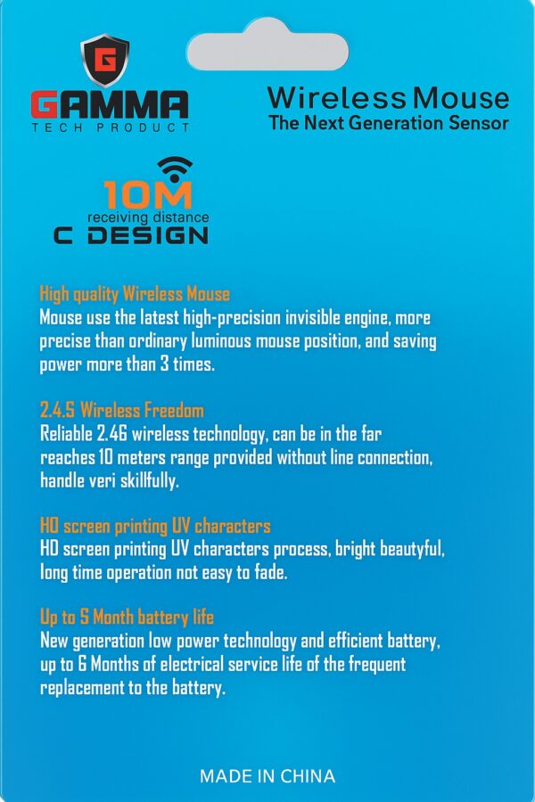 Gamma GT-152 Wireless Optical Mouse – 2.4GHz | 10M Range | Long Battery Life - Image 3