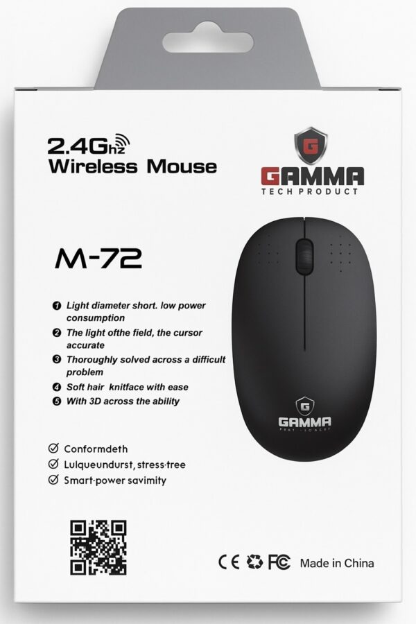 Gamma M-72 2.4GHz Wireless Mouse – Ergonomic | 10M Range | 1600 DPI - Image 3
