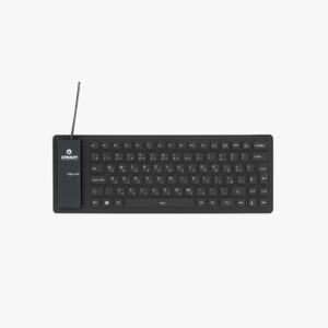 Gamma K10 Flexible Silicone Keyboard – Foldable, USB Wired, Lightweight Design for Travel & Office Use