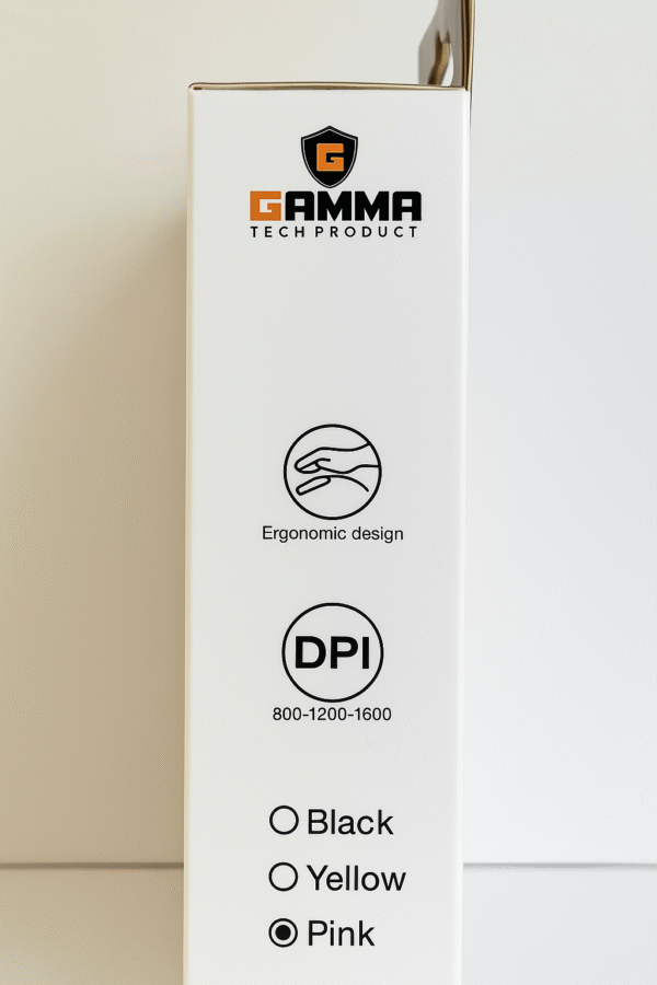 GAMMA M-14 Rechargeable 2.4GHz Wireless Mouse – DPI 800/1200/1600, Ergonomic, USB Nano Receiver - Image 2