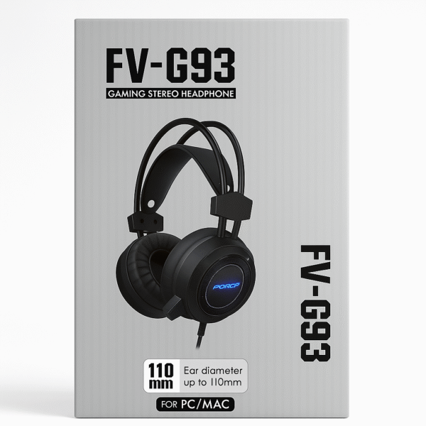 FOREV FV-G93 Stereo Gaming Headset with 50mm Drivers & LED Light for PC/Mac - Image 4