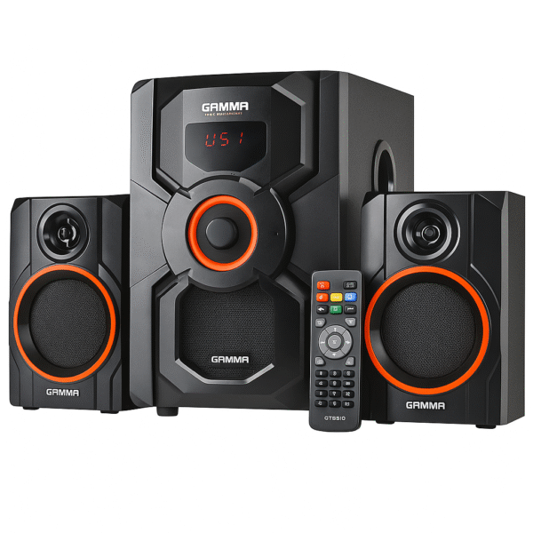 Gamma GT-5520 2.1 Multimedia Speaker System with LED Display, Remote Control & Deep Bass