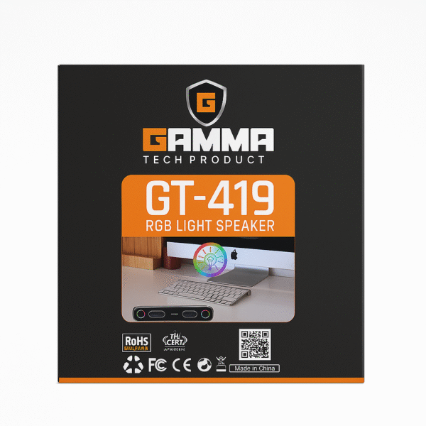 Gamma Tech GT-419 RGB Light Smart Desktop Speaker - Image 4