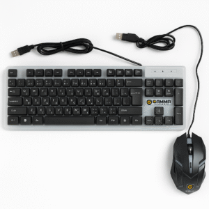 K-511 Gamma RGB Gaming Keyboard and Mouse Combo – USB Wired Backlit Set
