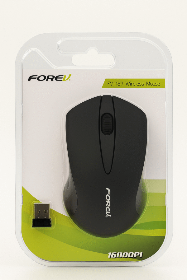 FOREV FV-187 Wireless Mouse – 1600DPI Ergonomic Optical Mouse with 12-Month Battery Life - Image 2