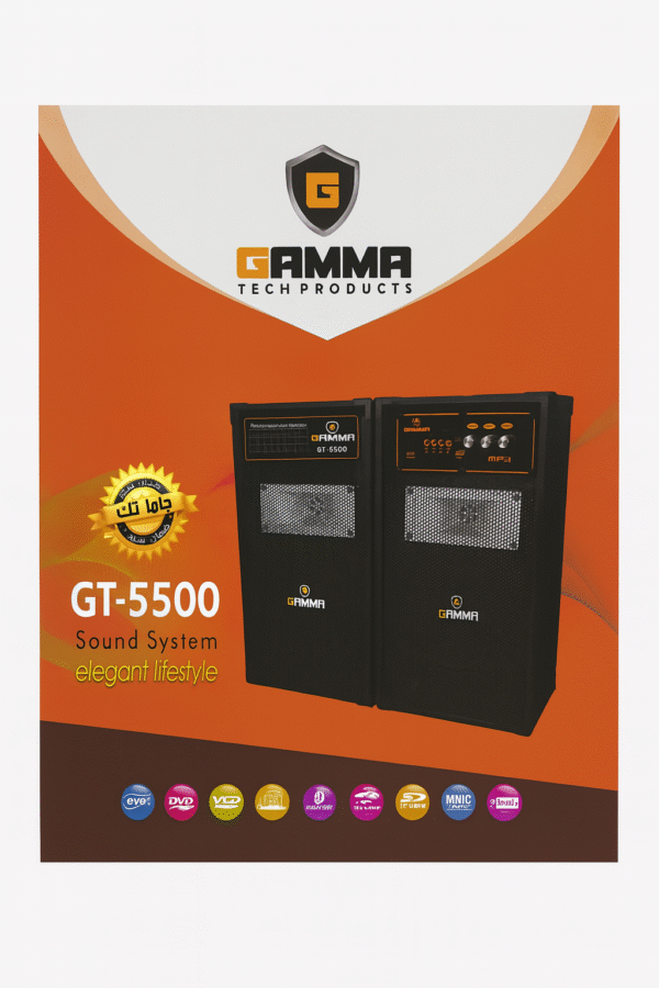 Gamma GT-5500 High-Power Multimedia Speaker System with Bluetooth, USB, SD, and Remote Control - Image 2