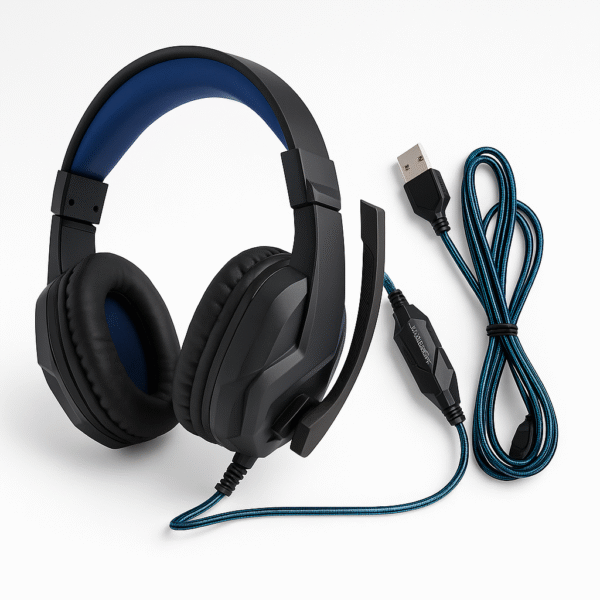ELE-GATE DM.X5 RGB Gaming Headset – 50mm Drivers, USB & 3.5mm, Noise-Cancelling Mic
