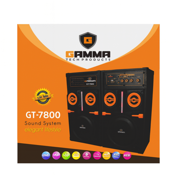 GAMMA GT-7800 Bluetooth Home Sound System with USB, SD, FM, Remote Control & Full Range Audio - Image 2