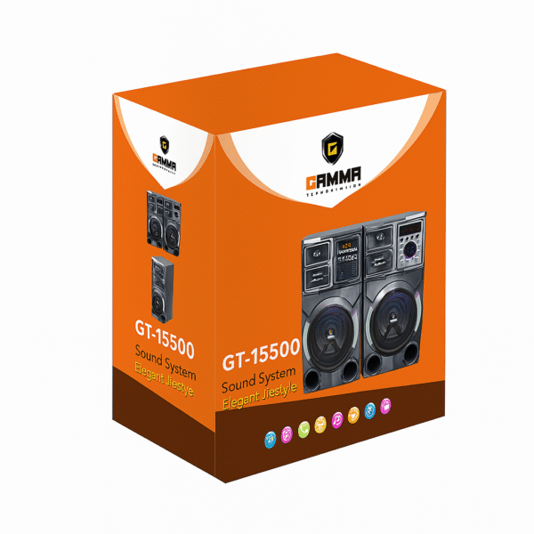 Gamma GT-15500 Sound System with Bluetooth, USB, SD, MMC, Remote Control - Image 2