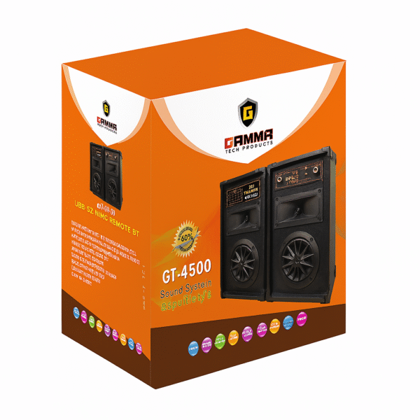 Gamma GT-4500 Sound System with USB, SD, MMC, Bluetooth, Remote Control - Image 2