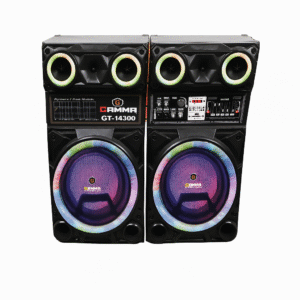 Gamma GT-14300 Sound System with Bluetooth, USB, SD, MMC, Remote Control, LED Light Speakers