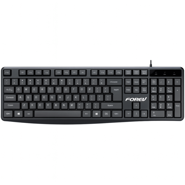 FV‑K10 Wired USB Keyboard Pro – Full‑Size 104‑Key with Arabic & English Layout