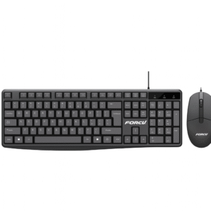 FV‑69 Wired USB Keyboard & Mouse Combo – 104‑Key Arabic/English, 1000 DPI Mouse