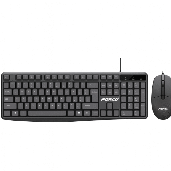 FV‑69 Wired USB Keyboard & Mouse Combo – 104‑Key Arabic/English, 1000 DPI Mouse