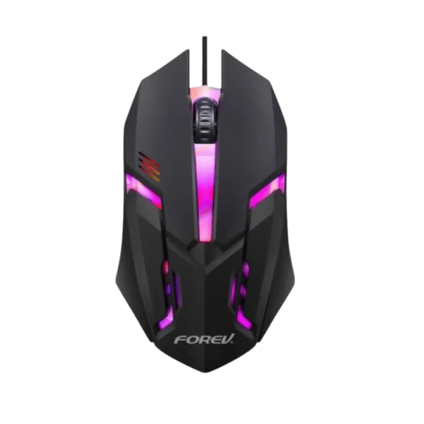 Forev FV‑136 RGB Wired Gaming Mouse – 1000 DPI, 3‑Button, Symmetric Design